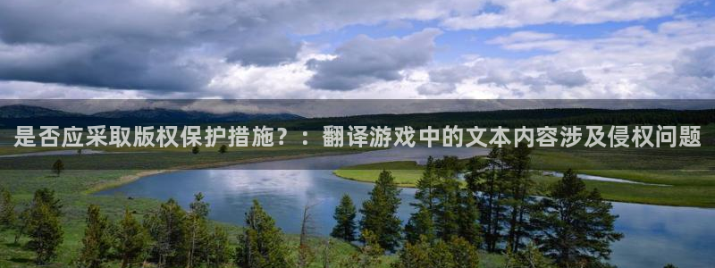 多彩娱乐：是否应采取版权保护措施？：翻译游戏中的文本内容涉及