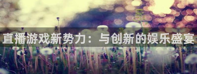 多彩娱乐登录网址：直播游戏新势力：与创新的娱乐盛宴